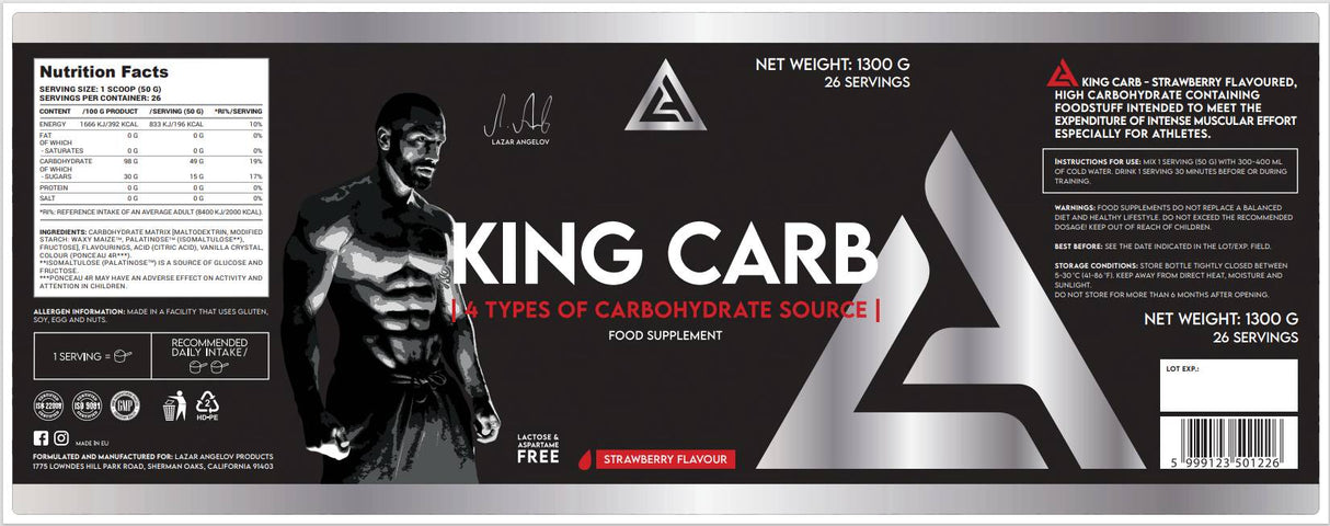 LA King Carb | 4-Typ-Kohlenhydratmatrix – 1300 Gramm