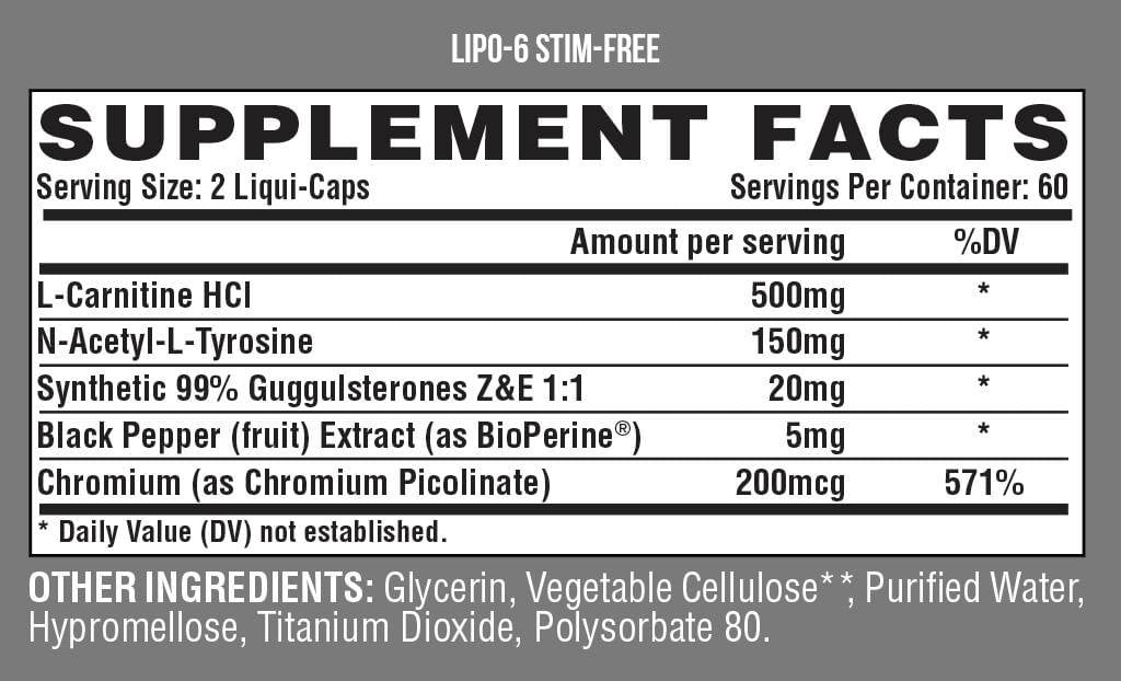 Lipo-6 stims frei 120 Kapseln