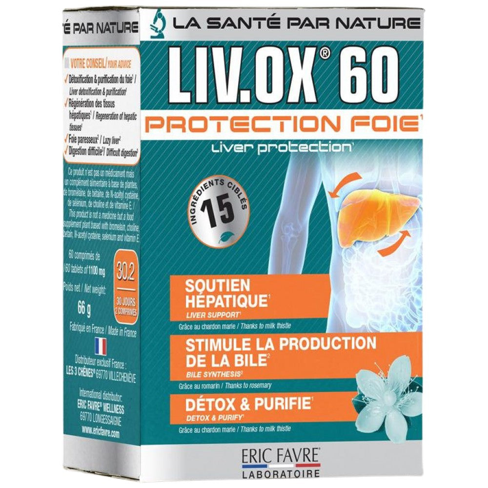 LIV.OX® 60 | Leberentgiftungs- und Schutzformel, 60 Tabletten