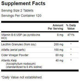 Lecithin, Seetang, B-6 und Apfelessig 428 mg – 240 Tabletten