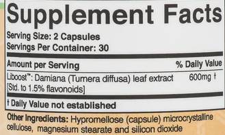 Liboost™ | mit Damiana 600 mg - 60 Kapseln