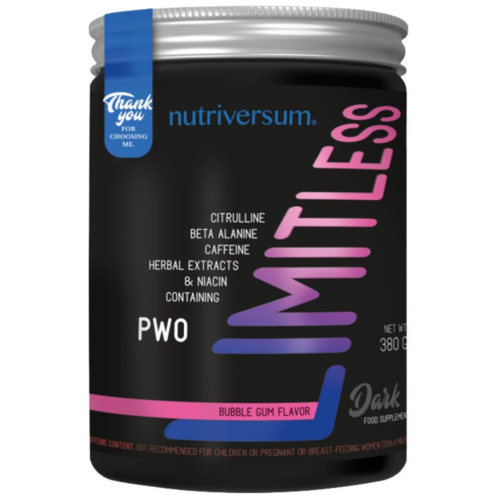Grenzenlose Dunkelheit | Fettverbrennende Pre-Workout-Formel – 380 Gramm