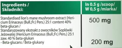 Löwenmähnenpulver 25:1 500 mg – 30 Gramm