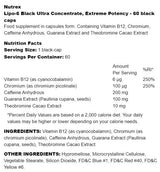Lipo-6 Black Ultra-Konzentrat | Extreme Potenz 60 Kapseln