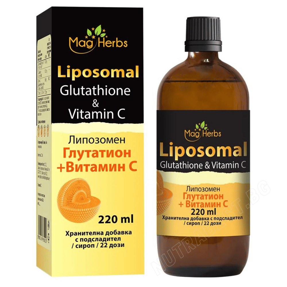 Liposomales Glutathion &amp; Vitamin C <tc>MagHerbs</tc> /220 ml, 22 Dosen/