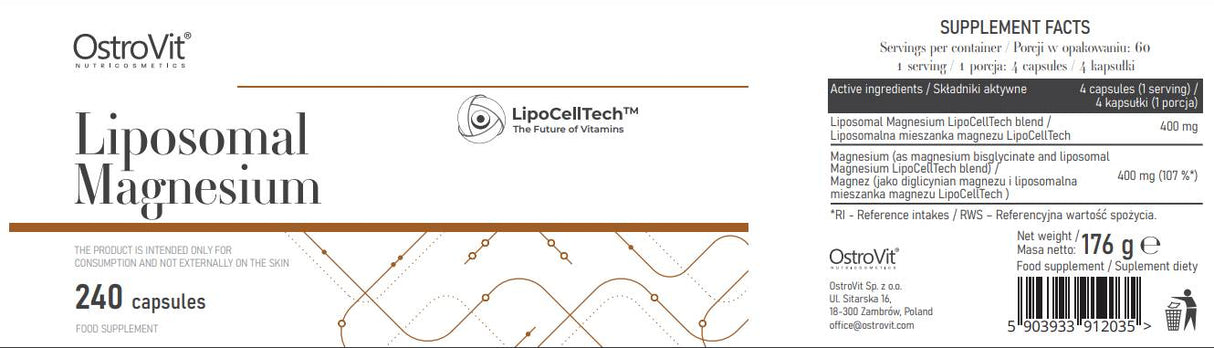 Liposomales Magnesium | LipoCellTech™ 240 Kapseln