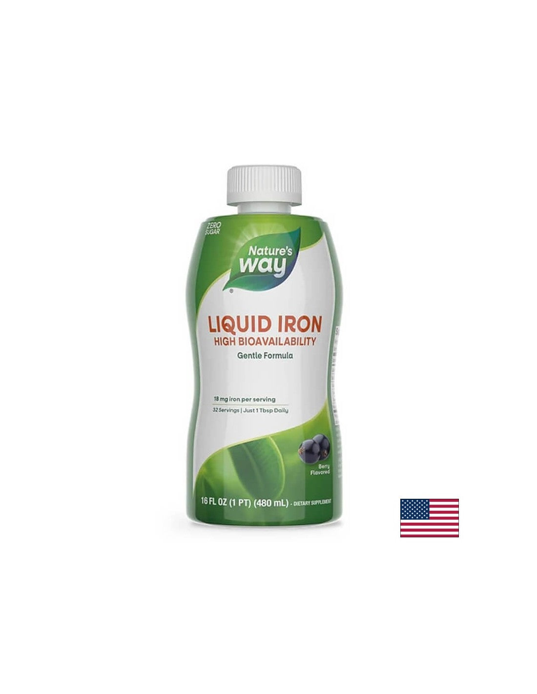 Liquid Iron – Flüssiges Eisen (Blaubeergeschmack), 480 ml Nature's Way