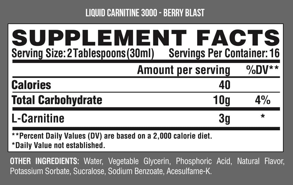 Flüssiges L-Carnitin 3000 - 473 ml