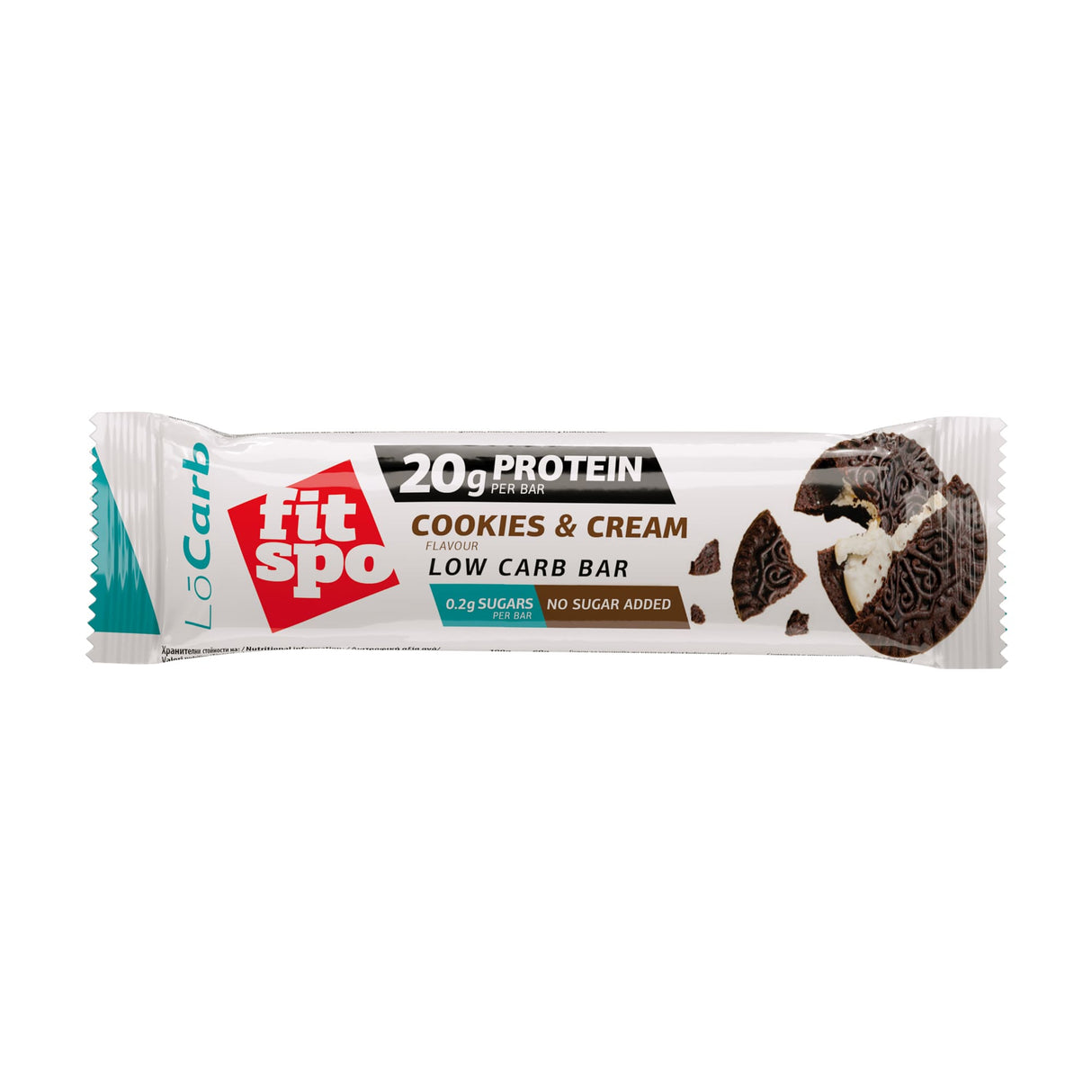 Low Carb Proteinriegel | Keto-freundliche Kekse und Sahne x 60 Gramm