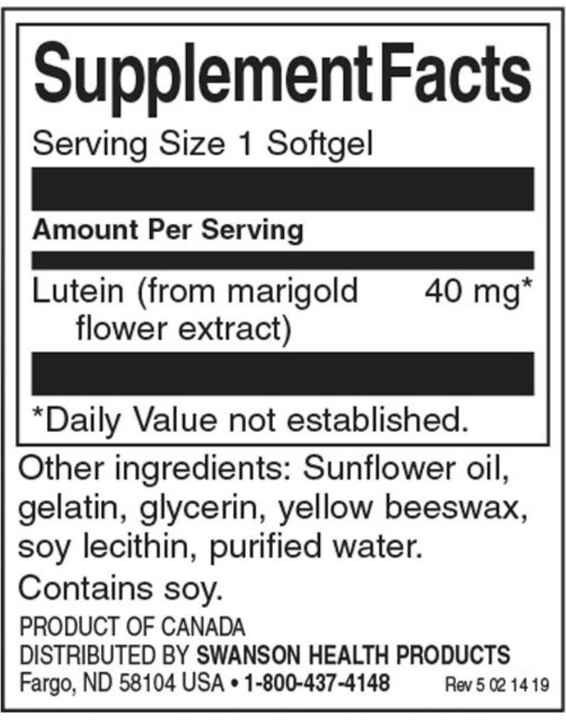 Lutein 40 mg – 60 Kapseln