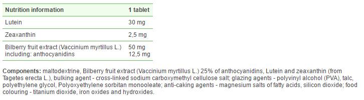 Lutein Max Complex – 30 Tabletten