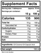 MCT-Öl 100 % flüssig C8 – 100 ml