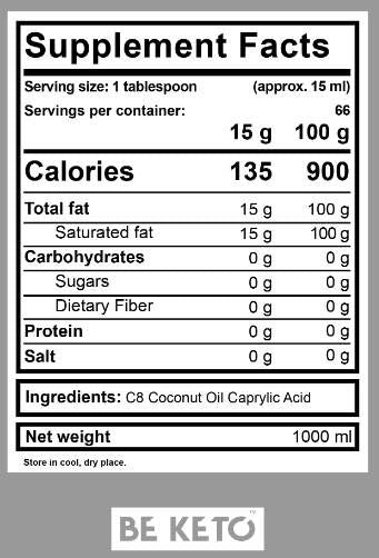 MCT-Öl flüssig C8 + C10 – 100 ml