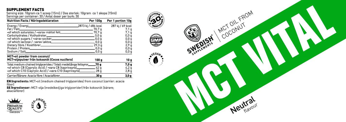 MCT Vital Pulver/aus Kokosnussöl – 300 Gramm