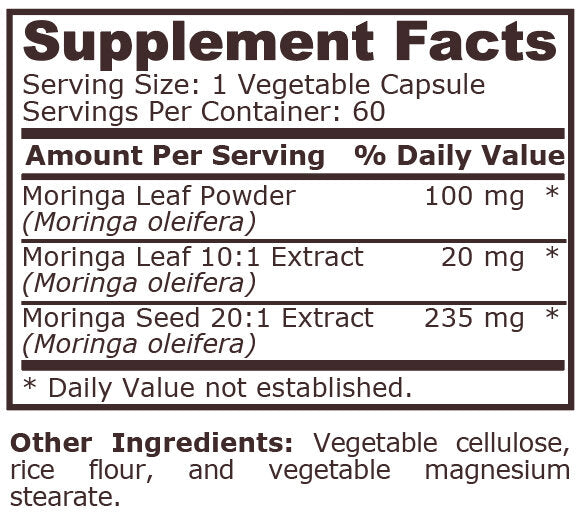 <tc>Pure Nutrition</tc> - MORINGA-KOMPLEX - 60 pflanzliche Kapseln