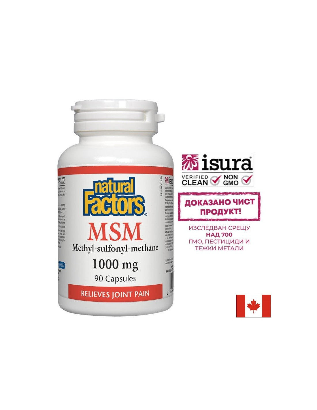 MSM – Methylsulfonylmethan 1000 mg x 90 Kapseln <tc>Natural Factors</tc>