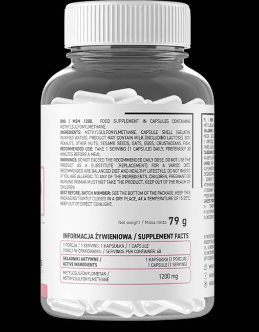 MSM 1200 mg 60 Kapseln
