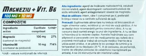 Magnesium 100 mg + Vitamin B6 10 mg – 30 Tabletten