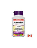 Magnesium 500 mg x 60 Tabletten mit optimaler Absorption <tc>Webber Naturals</tc>