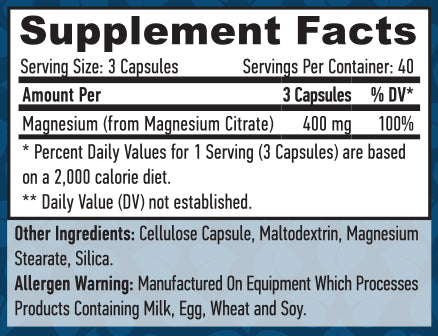 Magnesiumcitrat 400 mg/120 Vcaps
