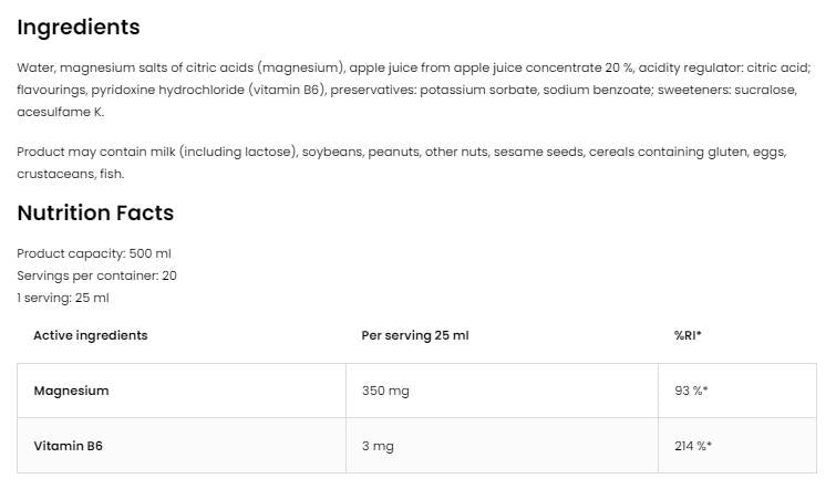 Magnesiumflüssigkeit 500 ml