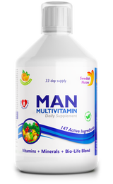Man Multivitamine für Männer mit Kollagen 1497 mg – 147 Wirkstoffe /500 ml/