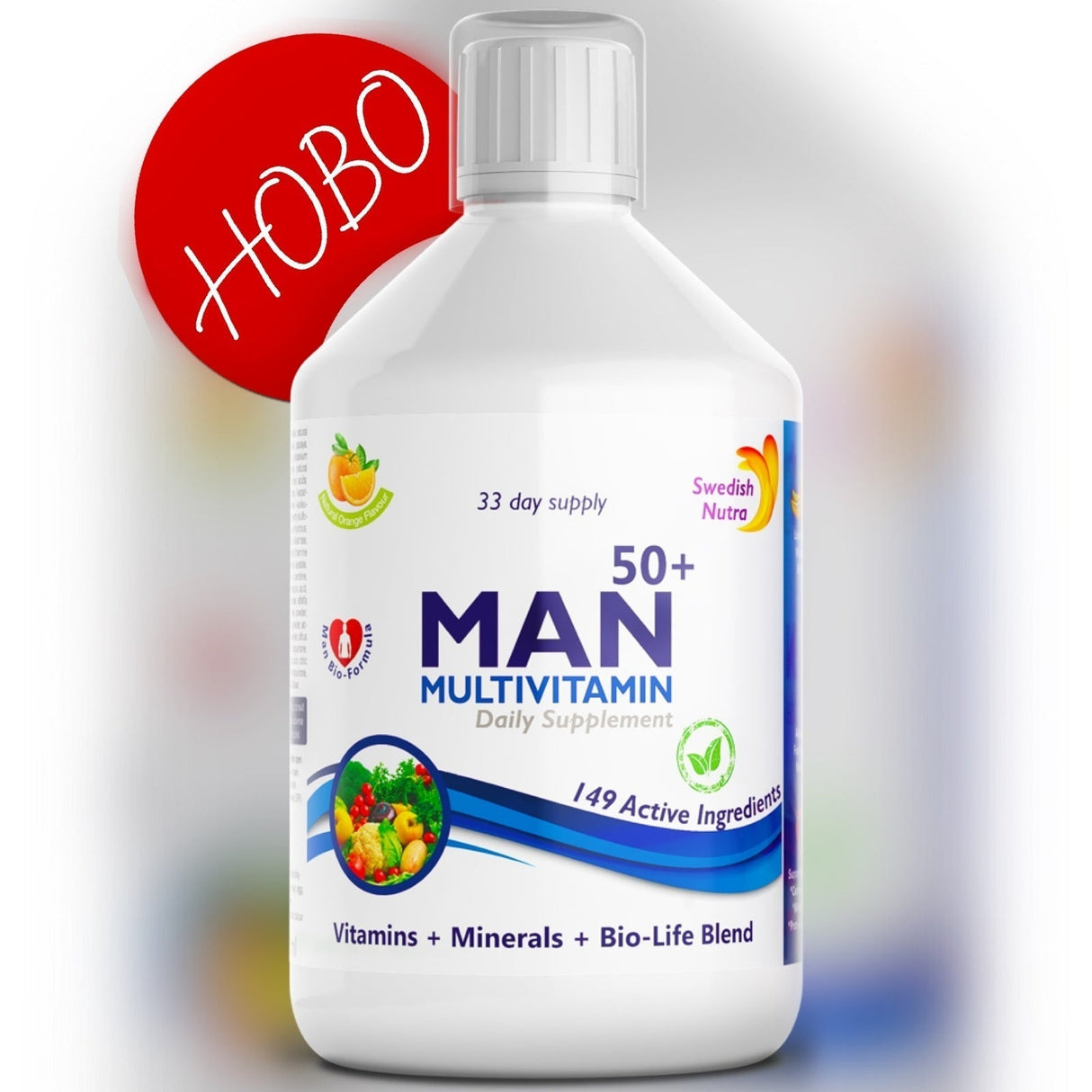 Man 50+ Multivitamine für Männer mit Kollagen 1497 mg – 149 Wirkstoffe /500 ml/