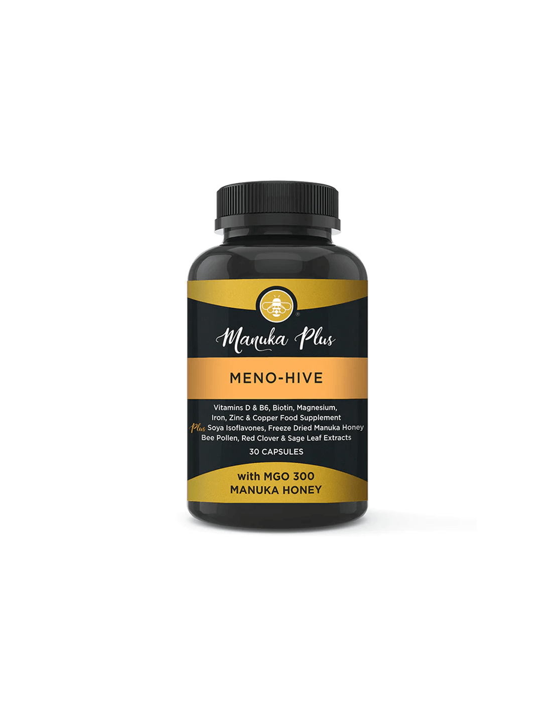 Manuka Plus Meno-Hive mit MGO 300 – Manuka-Honig – Menopause-Formel mit Manuka-Honig MGO 300, 30 Kapseln