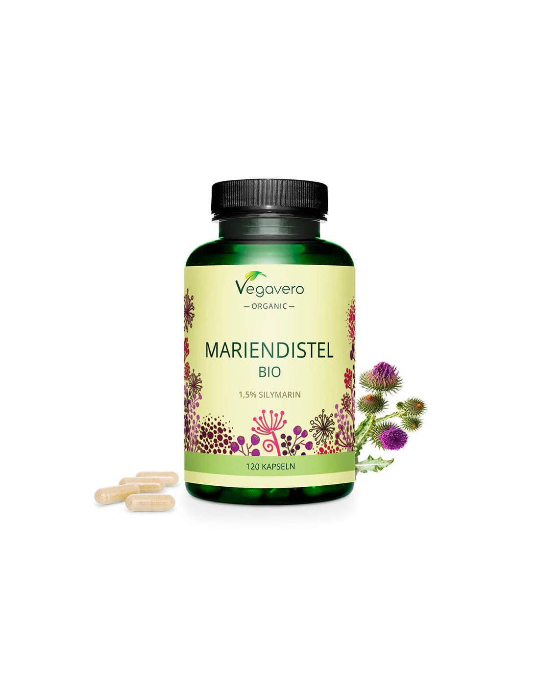 Mariendistel Bio - Bio-Mariendistel, 120 Kapseln <tc>Vegavero</tc>