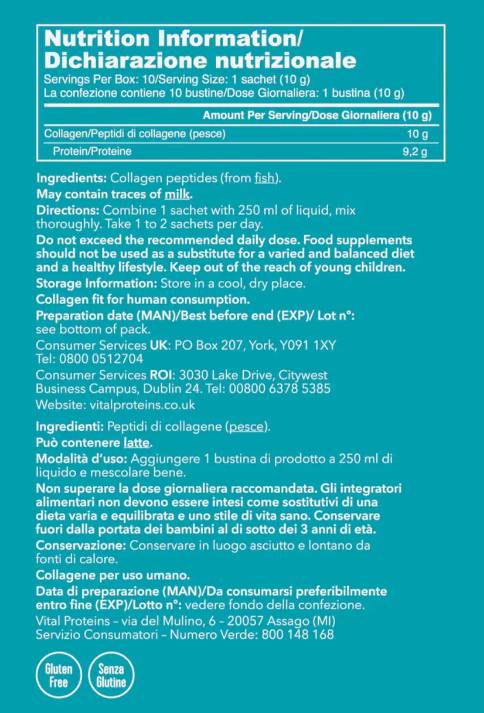 Meereskollagen/Hydrolysiertes Fischkollagen – 10 x 10 Gramm