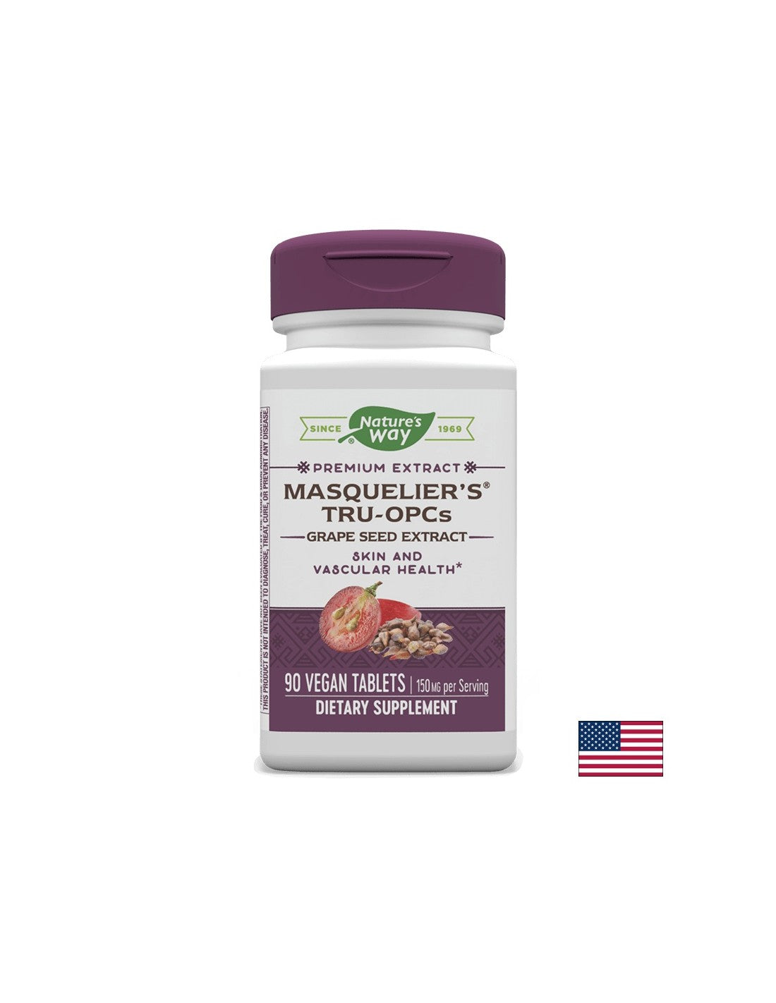 Masquelier's® Tru-OPCs™ Traubenkernextrakt, 90 Tabletten Nature's Way