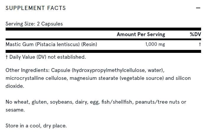Mastix-Gummi 500 mg – 120 Kapseln