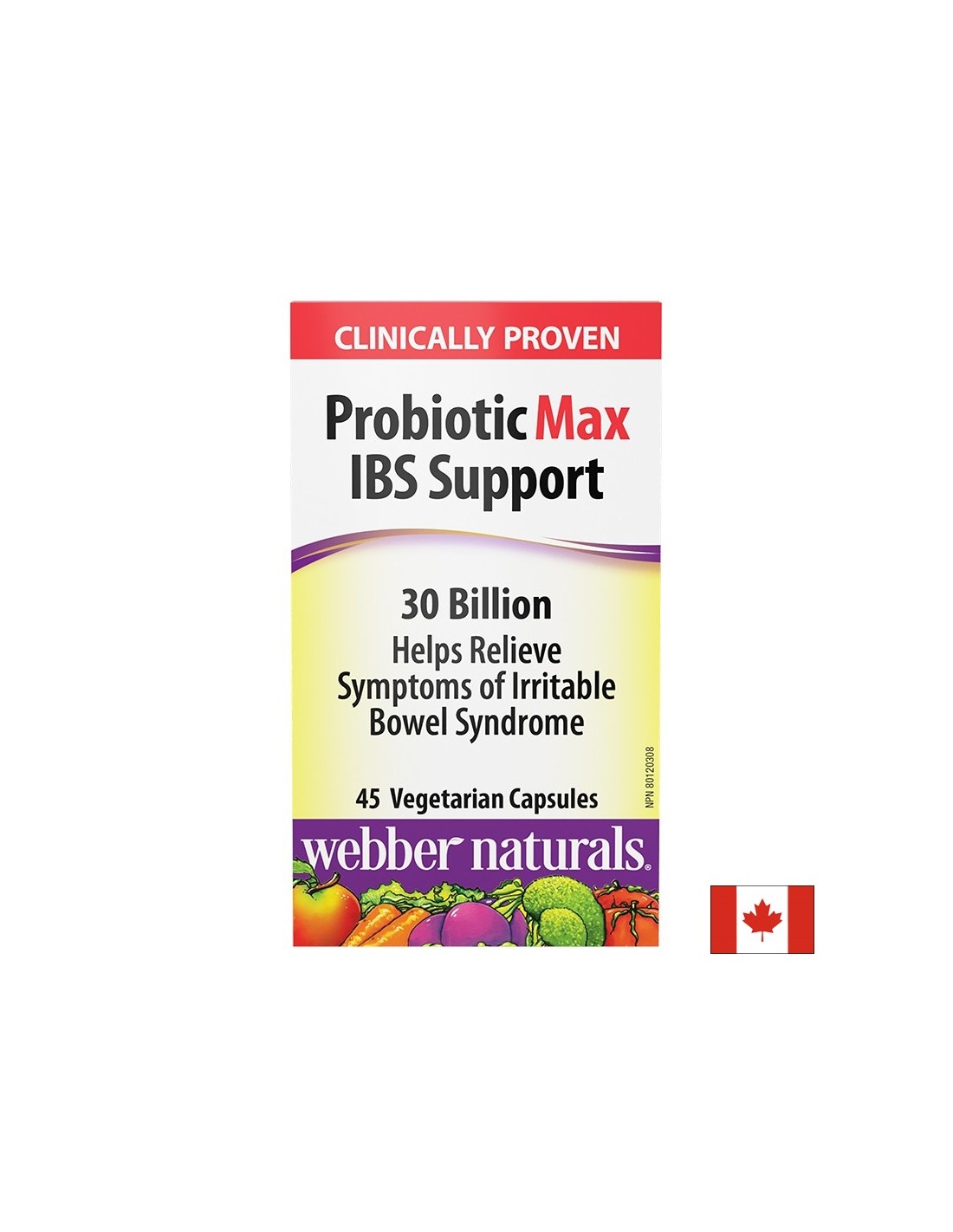 Probiotic Max IBS Support (Reizdarmsyndrom), 30 Milliarden aktive Probiotika x 45 V-Kapseln