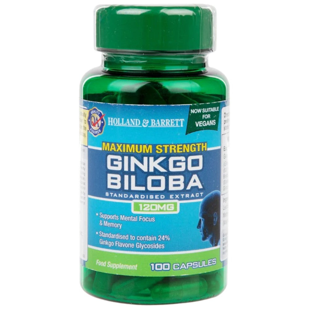 Maximale Stärke Ginkgo Biloba 120 mg – 100 Kapseln