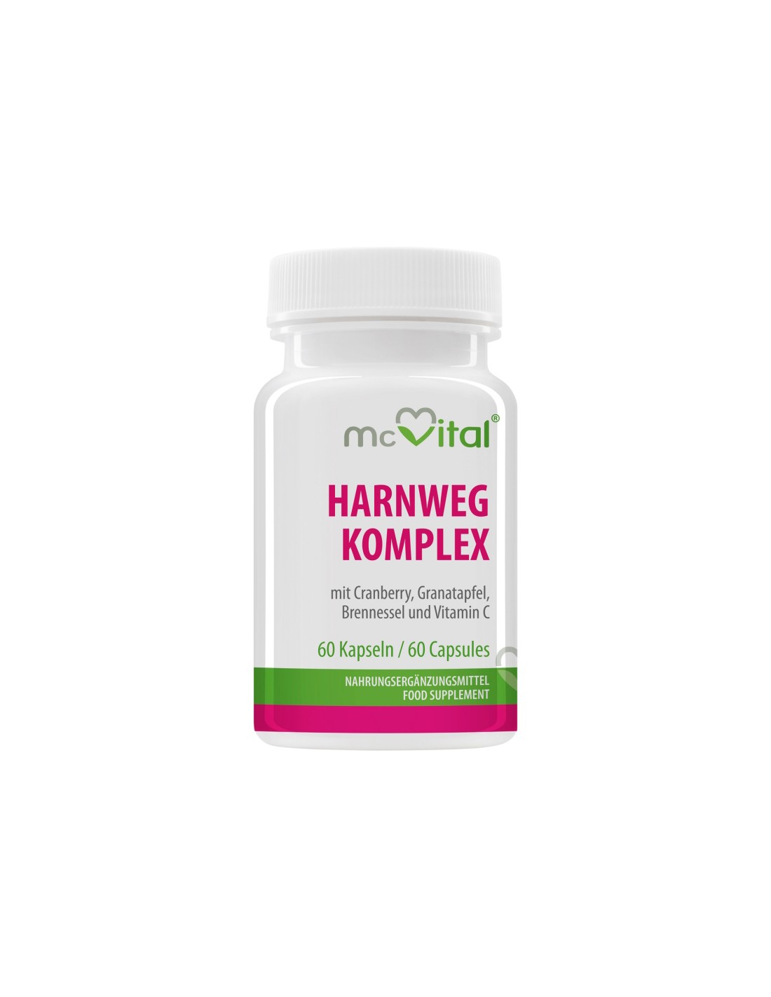 McVital® HarnWeg Komplex – Komplex für die Harnwege mit Cranberry, Granatapfel, Brennnessel und Vitamin C, 60 Kapseln <tc>Vitabay</tc>