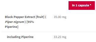 Piperine max 35 mg | Schwarze Pfefferkraft - 90 Kapseln