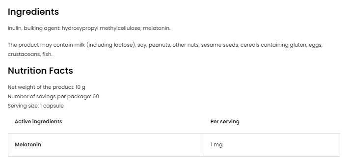 Melatonin 1 mg – 300 Tabletten