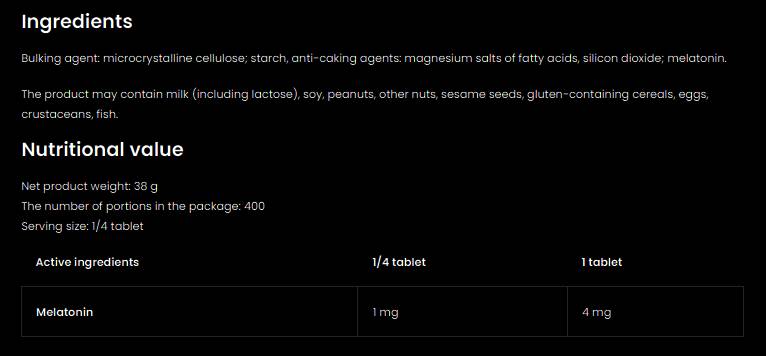 Melatonin 4k | Keep Sleep 4 mg 100 Tabletten