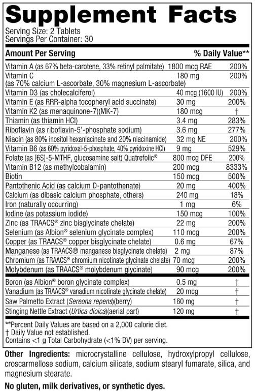 Multivitamin Extra Strength für Männer – 60 Tabletten