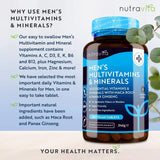 Multivitamine und Mineralien für Männer, 180 vegane Tabletten
