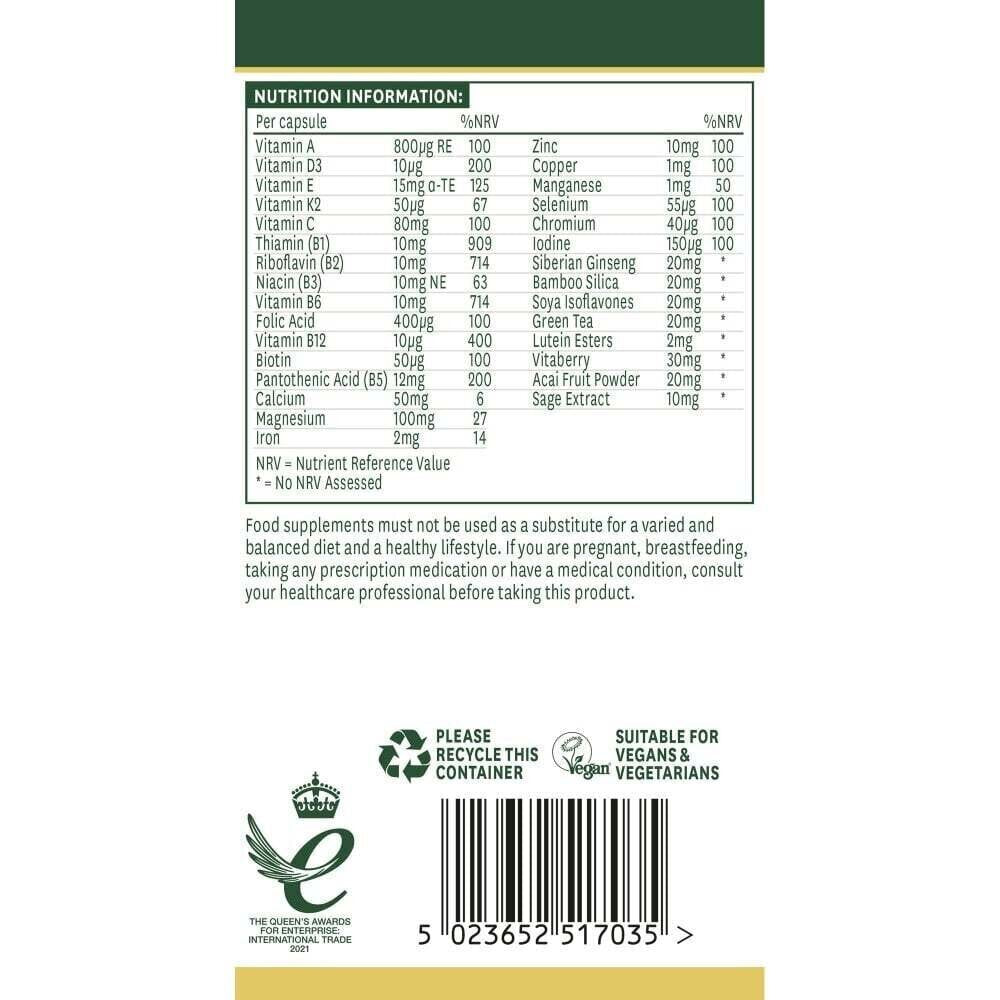 Menopause Complex (Formel zur Unterstützung der Wechseljahre) 30 Kapseln NaturesAid