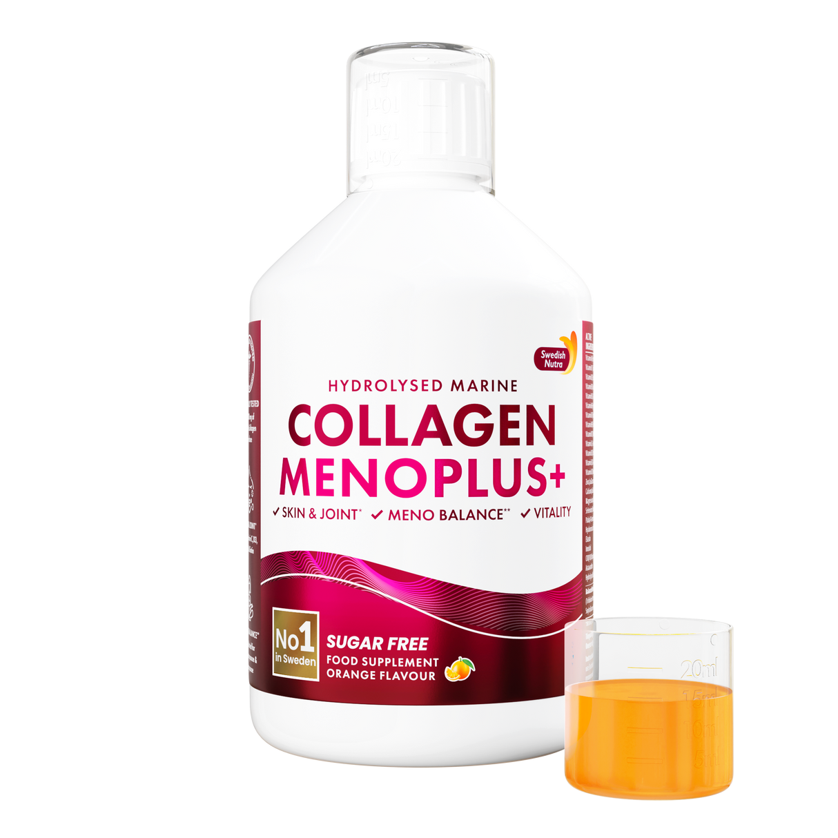 Menoplus+ Fischkollagen 10.000 mg für Frauen 40+ | 500 ml