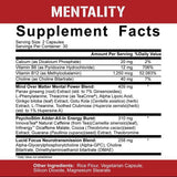 Mentalität | Energie und Fokus Nootropic 60 Kapseln