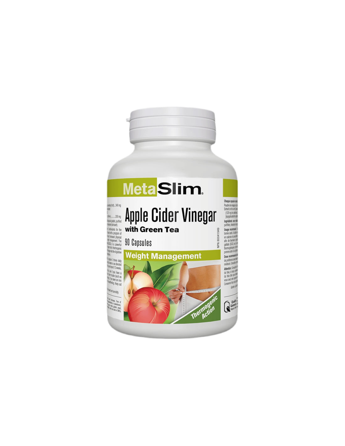 Metaslim® Apfelessig – Apfelessig + grüner Tee, 90 Kapseln