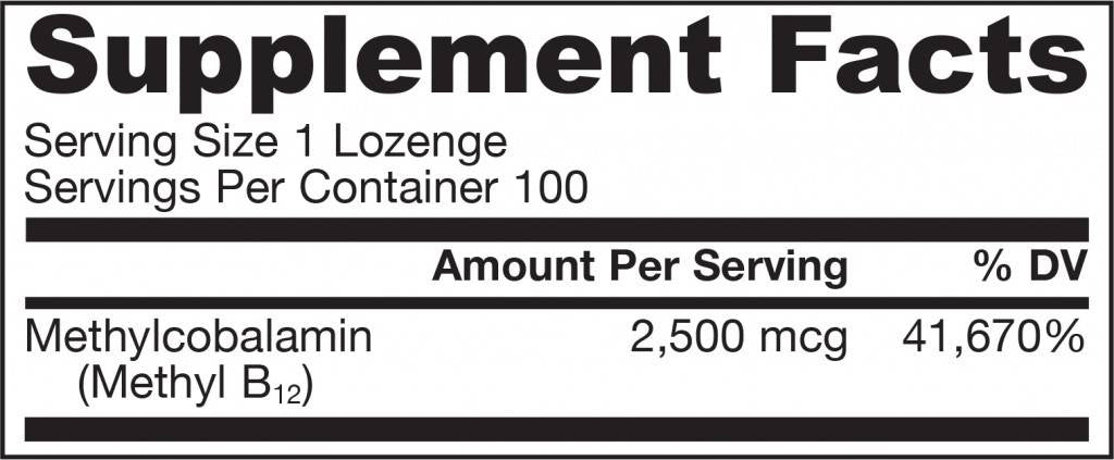Methyl B-12 2500 µg – 100 Sublingualtabletten