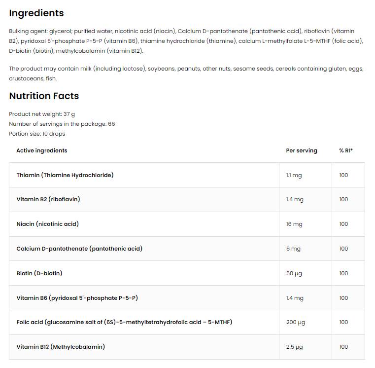 Methyl-B-Komplex-Flüssigkeitstropfen 30 ml