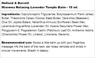 Miaroma Entspannender Lavendel | Tempelbalsam - 15 ml