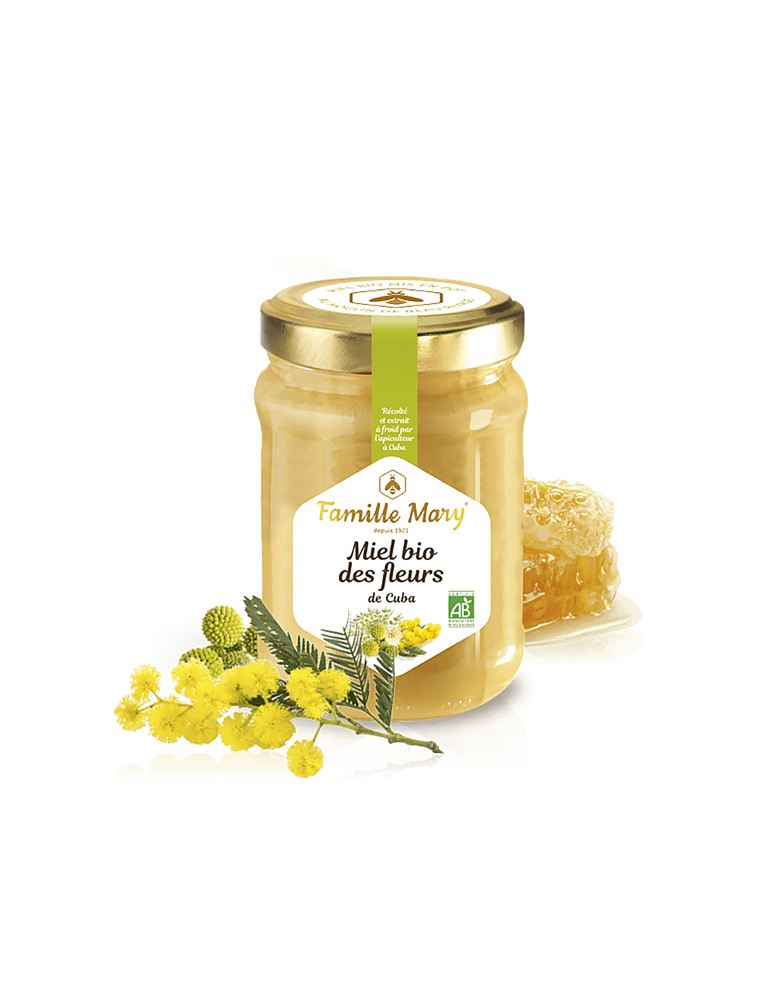 Bio-Königspalmen- und Mimosenhonig (von der Insel Kuba) – Miel bio de fleurs de Cuba, 230 g