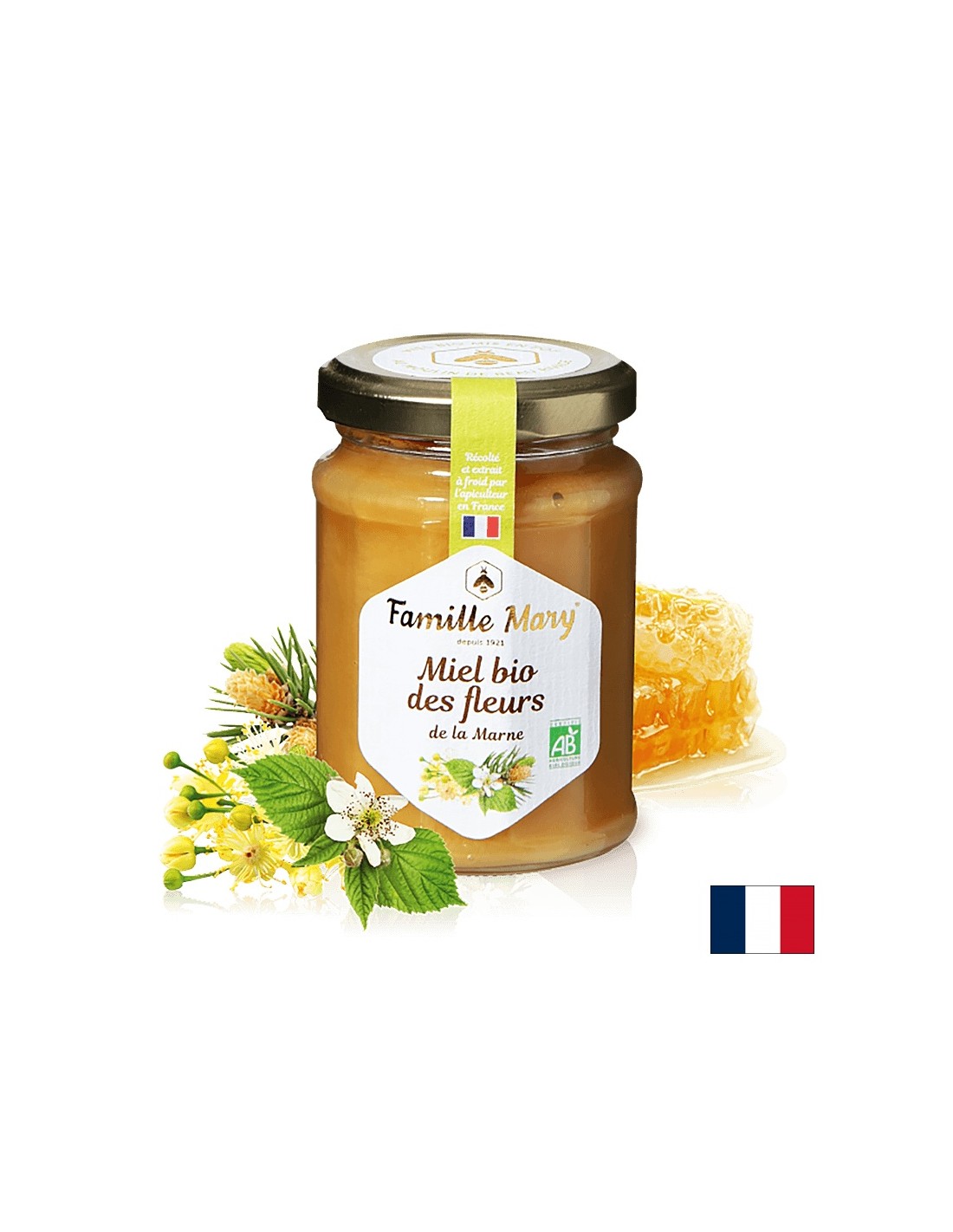 Miel bio des fleurs de la Marne/ Bio-Honig, 230 g Famille Mary