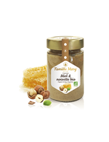 Bio-Farbhonig mit Haselnüssen – Miele et Noisette Bio, 240 g